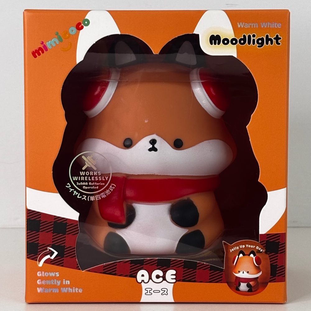 "Ace"Fox Moodlight-Night Light"Mimicoco" Warm White Wireless ×3AAA Collectibles
